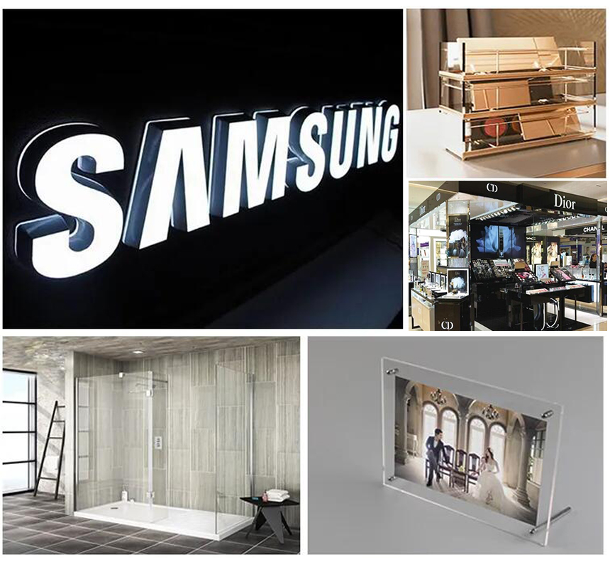 تطبيقات صفائح الاكريليك