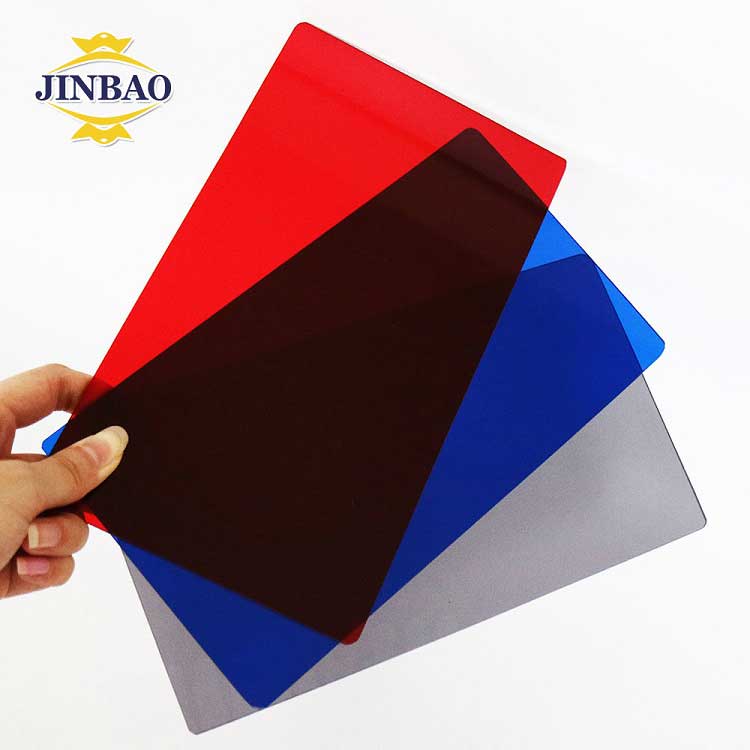  JINBAO رائجة البيع 8 × 4 أقدام 4 مم لوح بلاستيكي أكريليك شفاف اللون